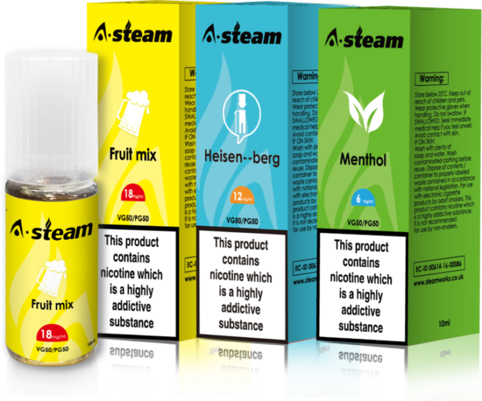 E-liquid A-Steam 10X10ML 50/50 VGPG