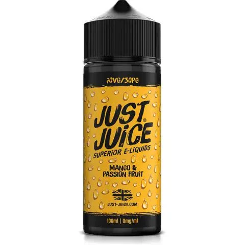 just juice iconic 100ml shortfill e liquid mango passionfruit